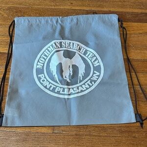 Mothman Search Team Gray Drawstring Backpack